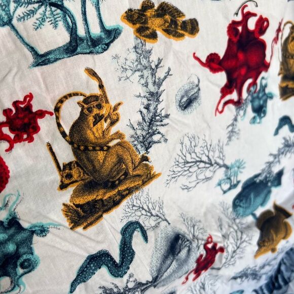 LRG UNDERWATER SHORT SLEEVE BUTTON-UP SHIRT UNDERWATER SEA LIFE LEMUR 3XL - Picture 9 of 9